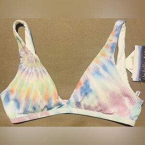 🌈 Isabella Rose multi-color Tie-Dye Bikini Top NWT – size Medium